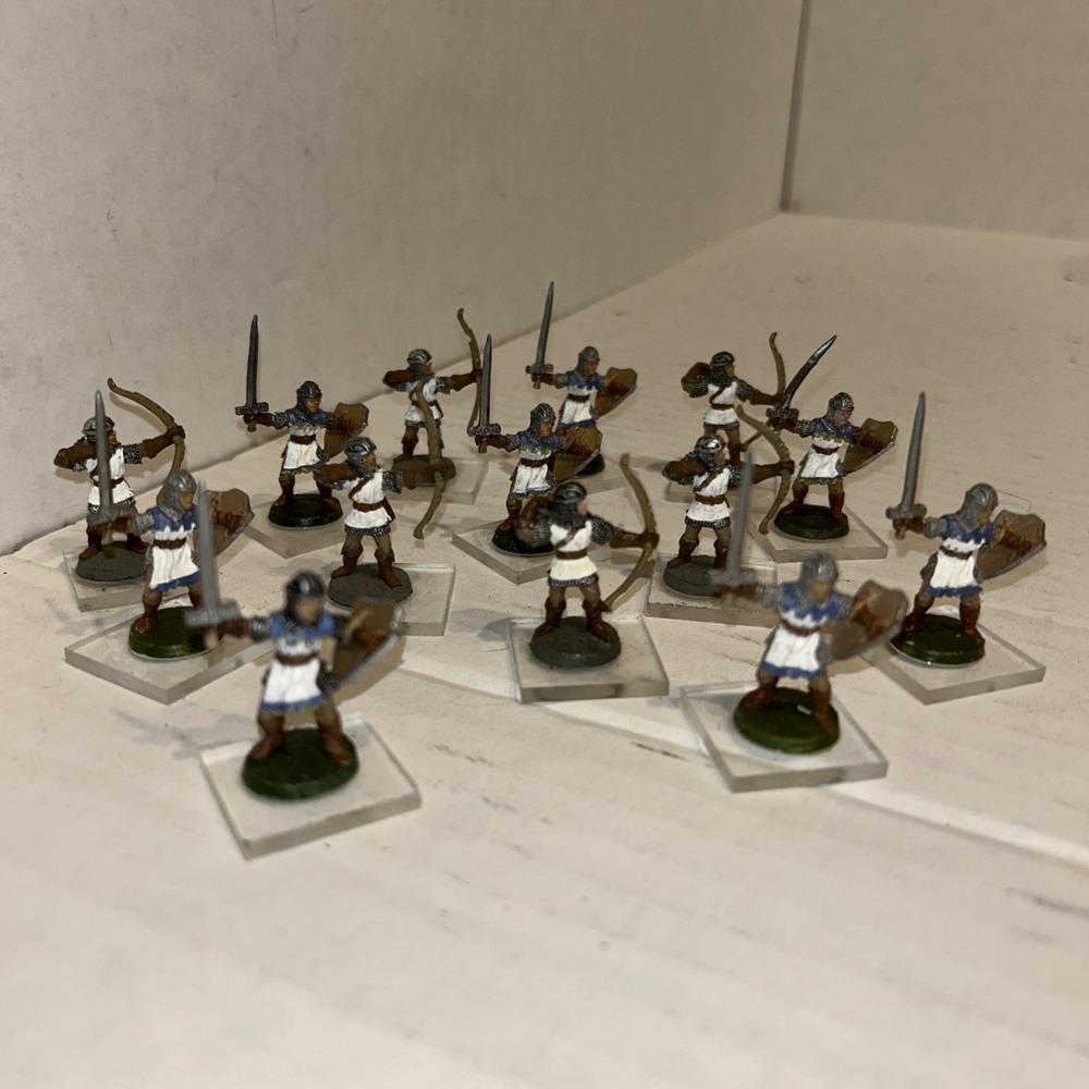 Ral Partha Warhammer Metal Miniature Medieval Swordsman & Archer Army Painted 14